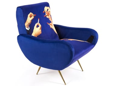LIPSTICKS - Fabric armchair with armrests