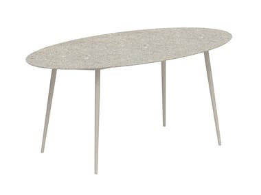 STYLETTO - Oval ceramic high table by Royal Botania