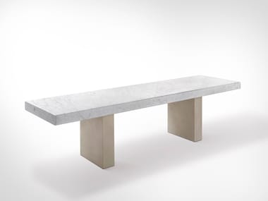 SPAN - Rectangular marble table by Salvatori