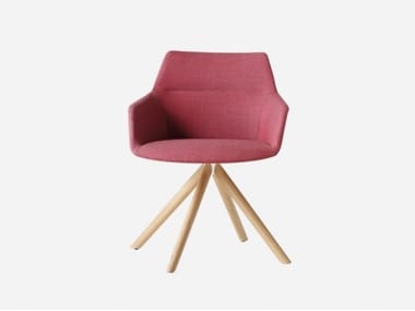 DUNAS XS - Swivel trestle-based fabric office chair by Inclass