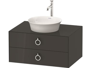 WHITE TULIP WT4990 / WT4991 - Single wall-mounted wooden vanity unit with drawers by Duravit