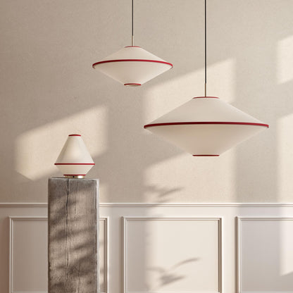 Edgeform Tafta Pendant Ø65 Red/Off-White
