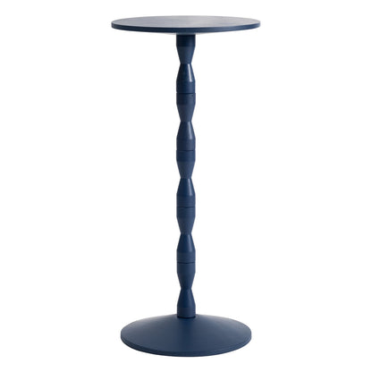 Pedestal side table, blue