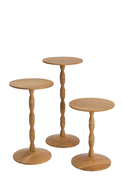 Pedestal sidetable, oak