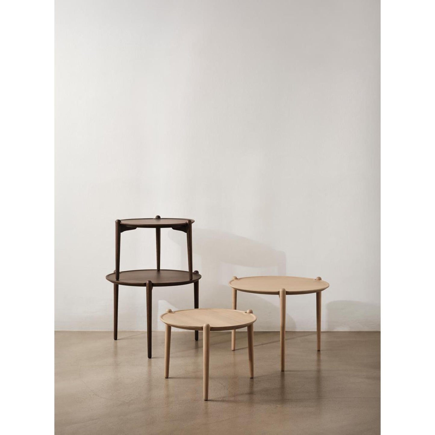 Design House Stockholm Aria Coffee Table Ø60 High Dark Oak