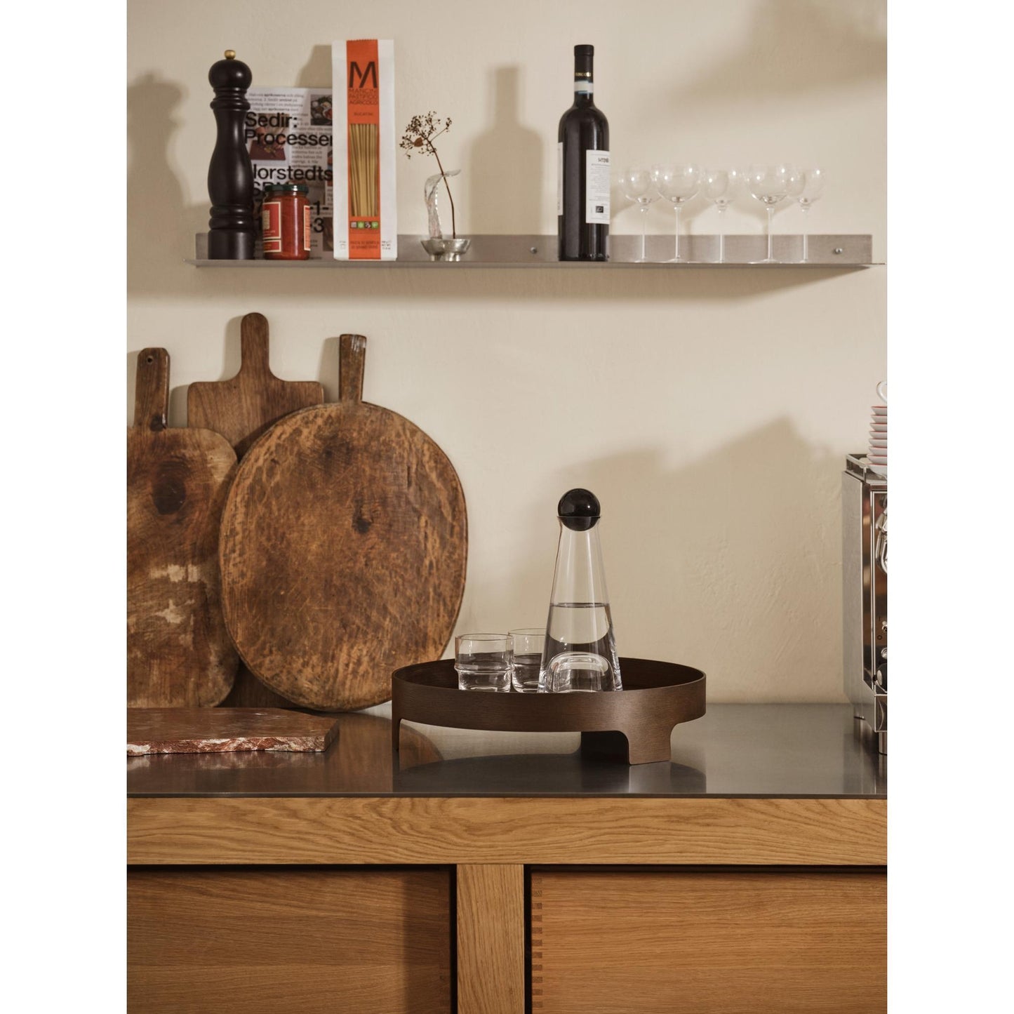 Design House Stockholm Bridge Tray Dark Oak