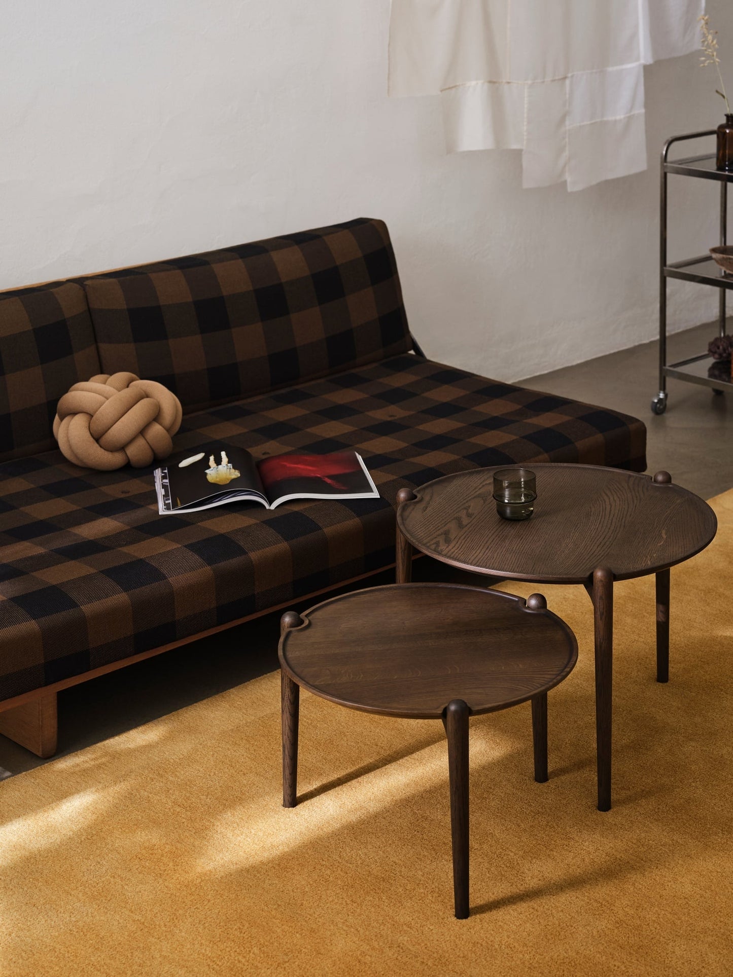 Aria coffee table, 60 cm, high, dark oak