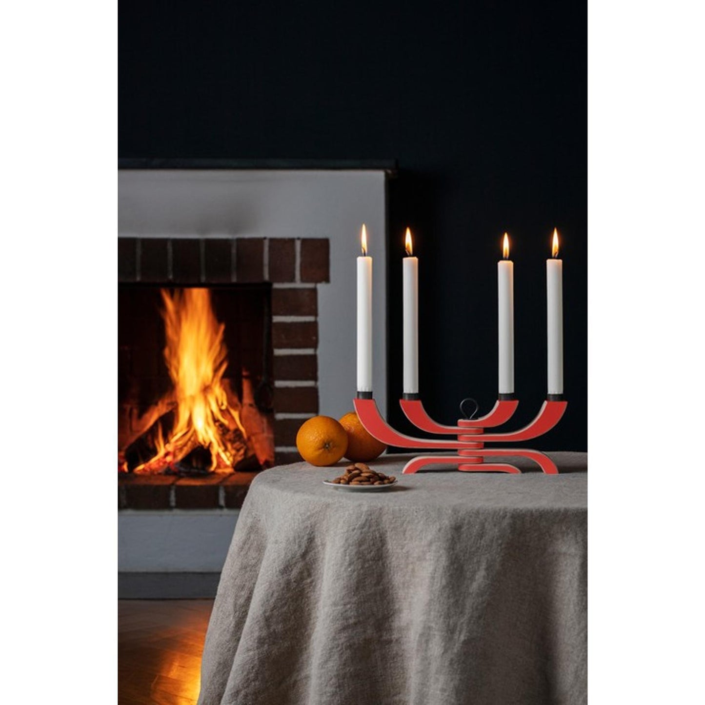 Design House Stockholm Nordic Light 4-Arms Candlestick Red