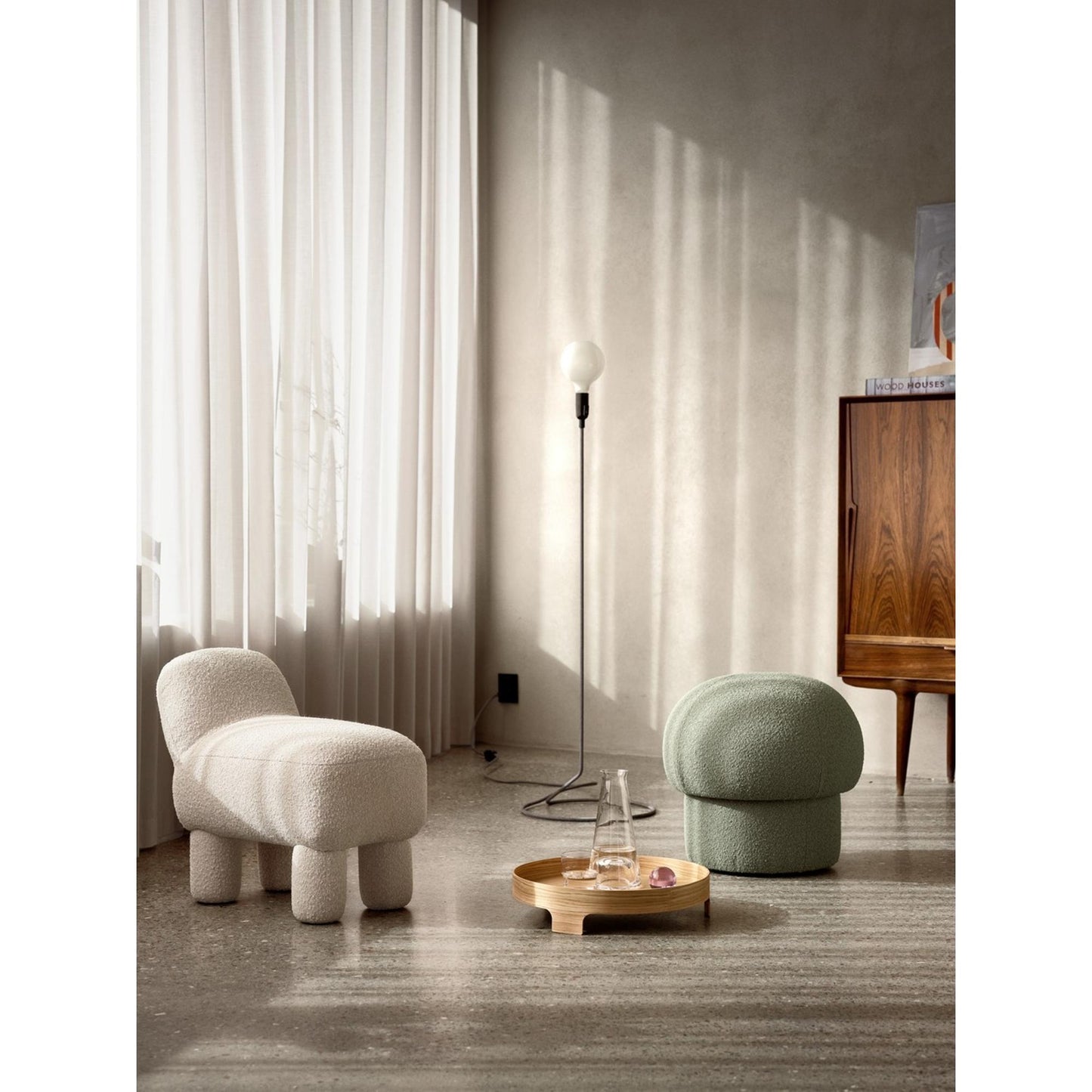 Design House Stockholm Cord Floor Lamp Without Bulb Black