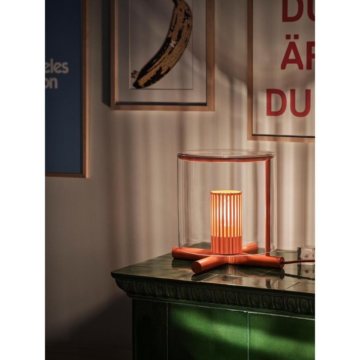 Design House Stockholm Fireplace Table Lamp Red