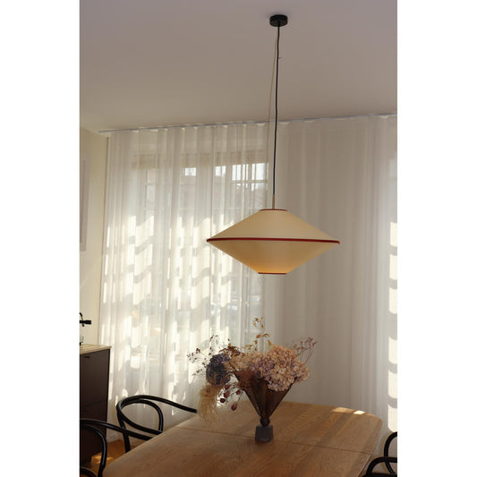 Edgeform Tafta Pendant Ø65 Red/Off-White