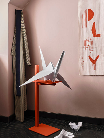 Museum side table, orange