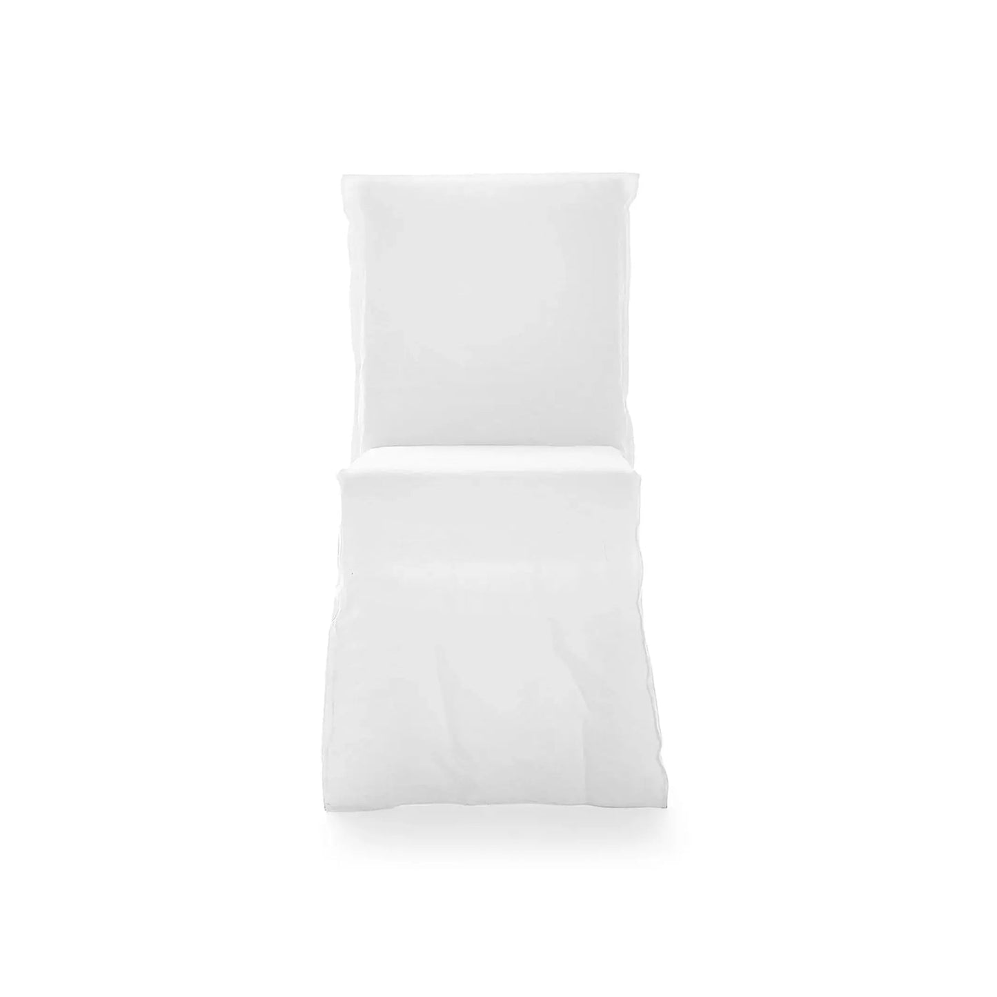 GHOST 23 - Restaurant chair with removable cover (Upholstery: Lino Bianco)
