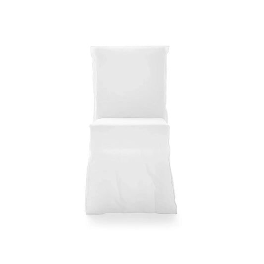 GHOST 23 - Restaurant chair with removable cover (Upholstery: Lino Bianco)