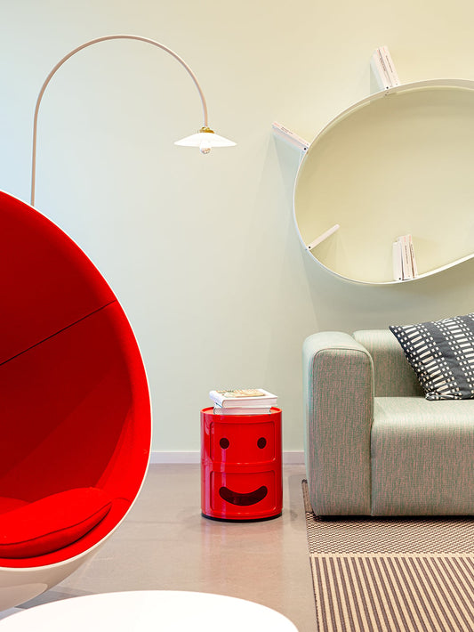 Componibili Smile storage unit 1, 2 modules, red