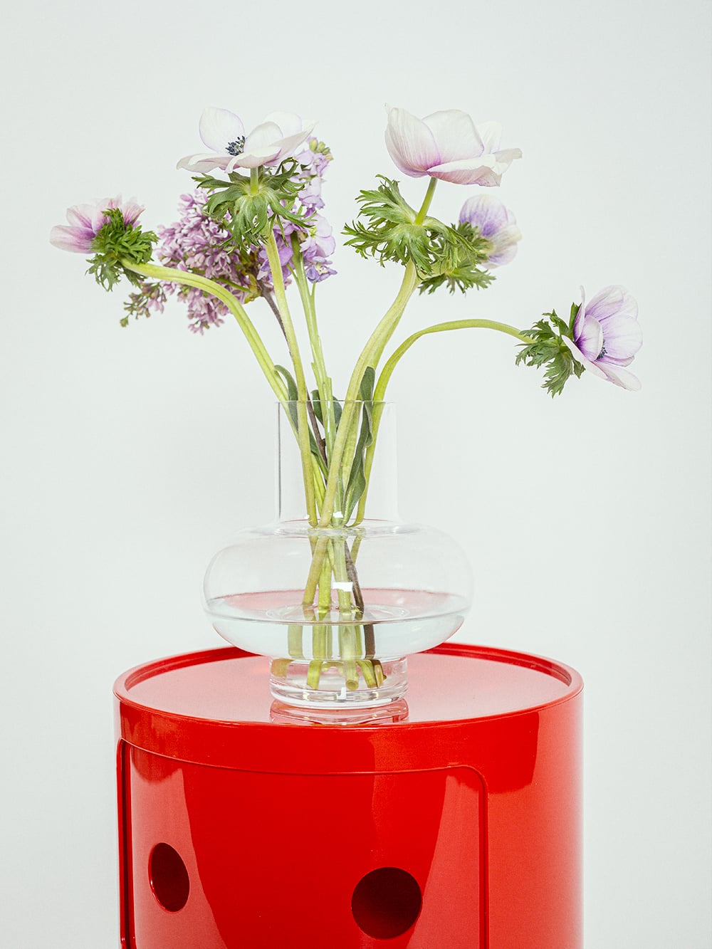 Componibili Smile storage unit 1, 2 modules, red