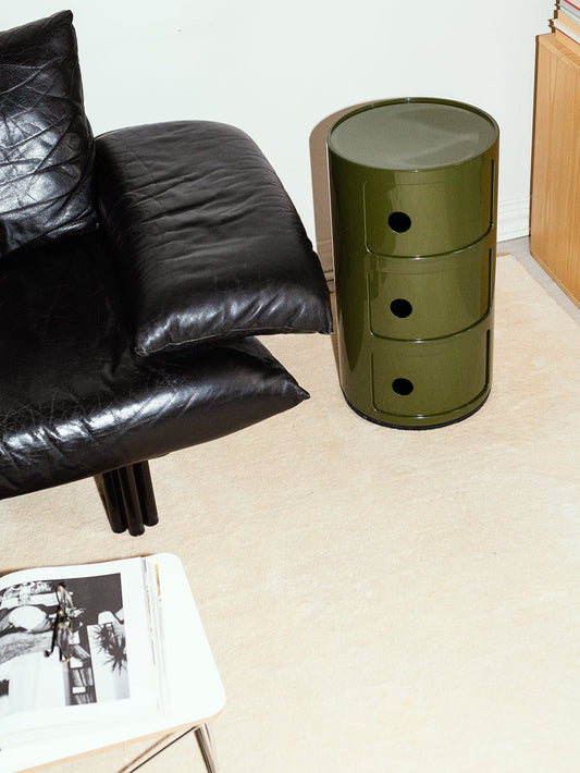 Componibili storage unit, 3 modules, green