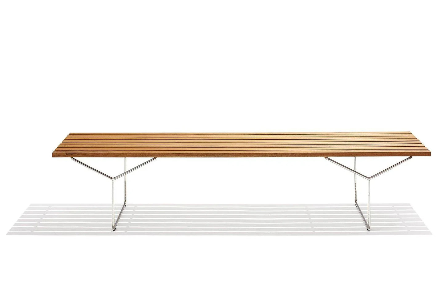 Bertoia - Steel and Teak Garden Bench