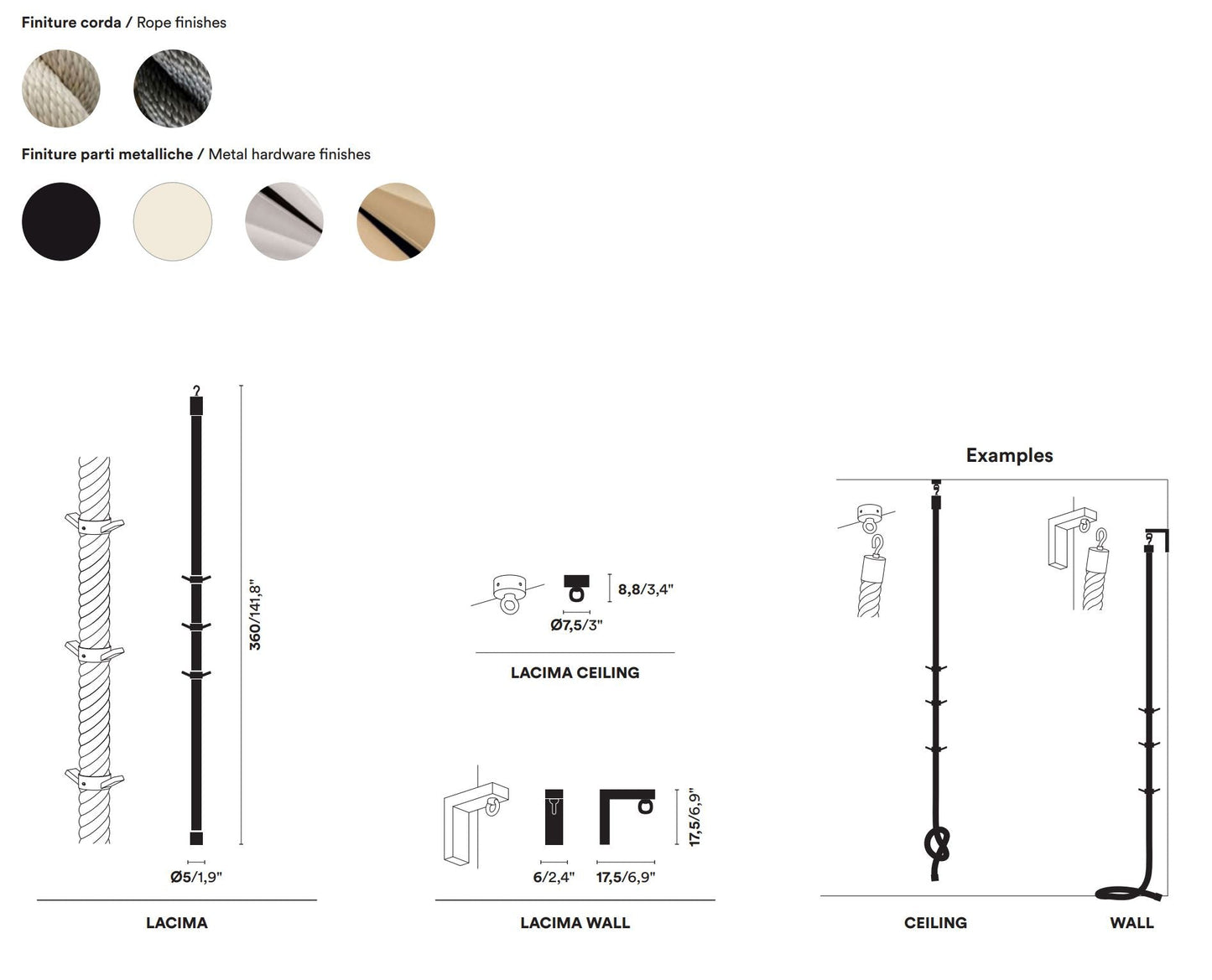 LA CIMA3 - Rope coat rack