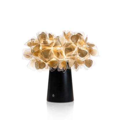 CLIZIA BATTERY - LED cordless Cristalflex table lamp #Mama Non Mama Gold Dark Base