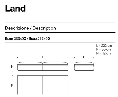 LAND Base 233×90 (W233×D90×H42)