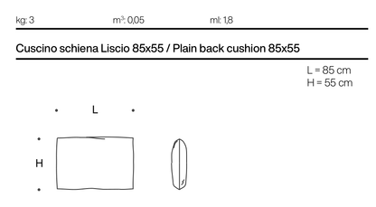 LAND Plain Cushion 85×55