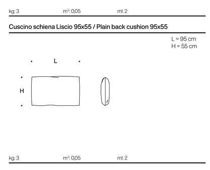 LAND Plain Cushion 95×55