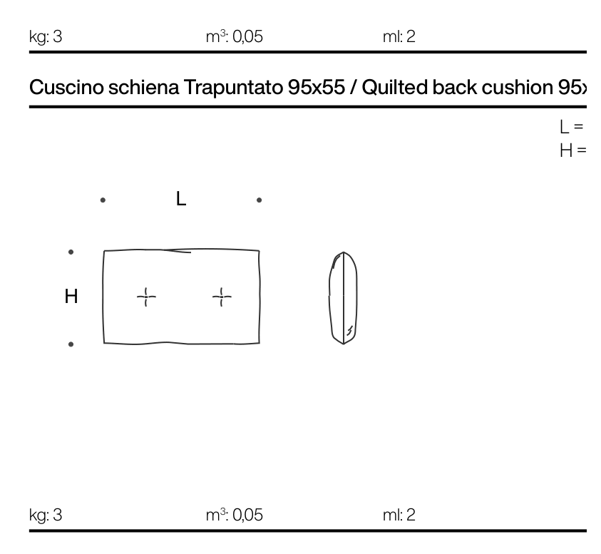 LAND Quilted Cushion 95×55