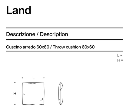 LAND Throw Cushion 60×60