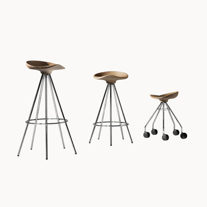 Low Stool With Castors Jamaica by Bd Barcelona Design #Beech seat