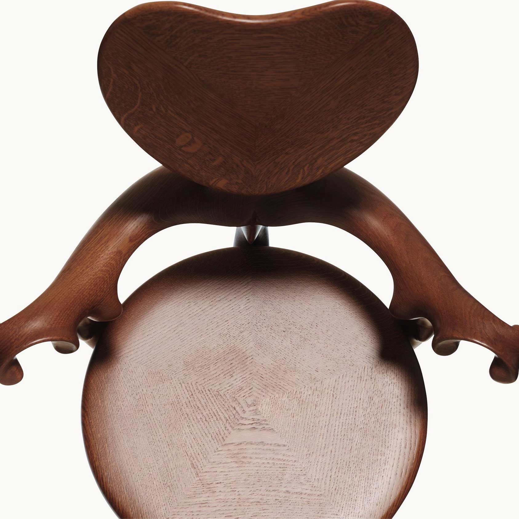 Solid wood chair with armrests Calvet by Bd Barcelona Design