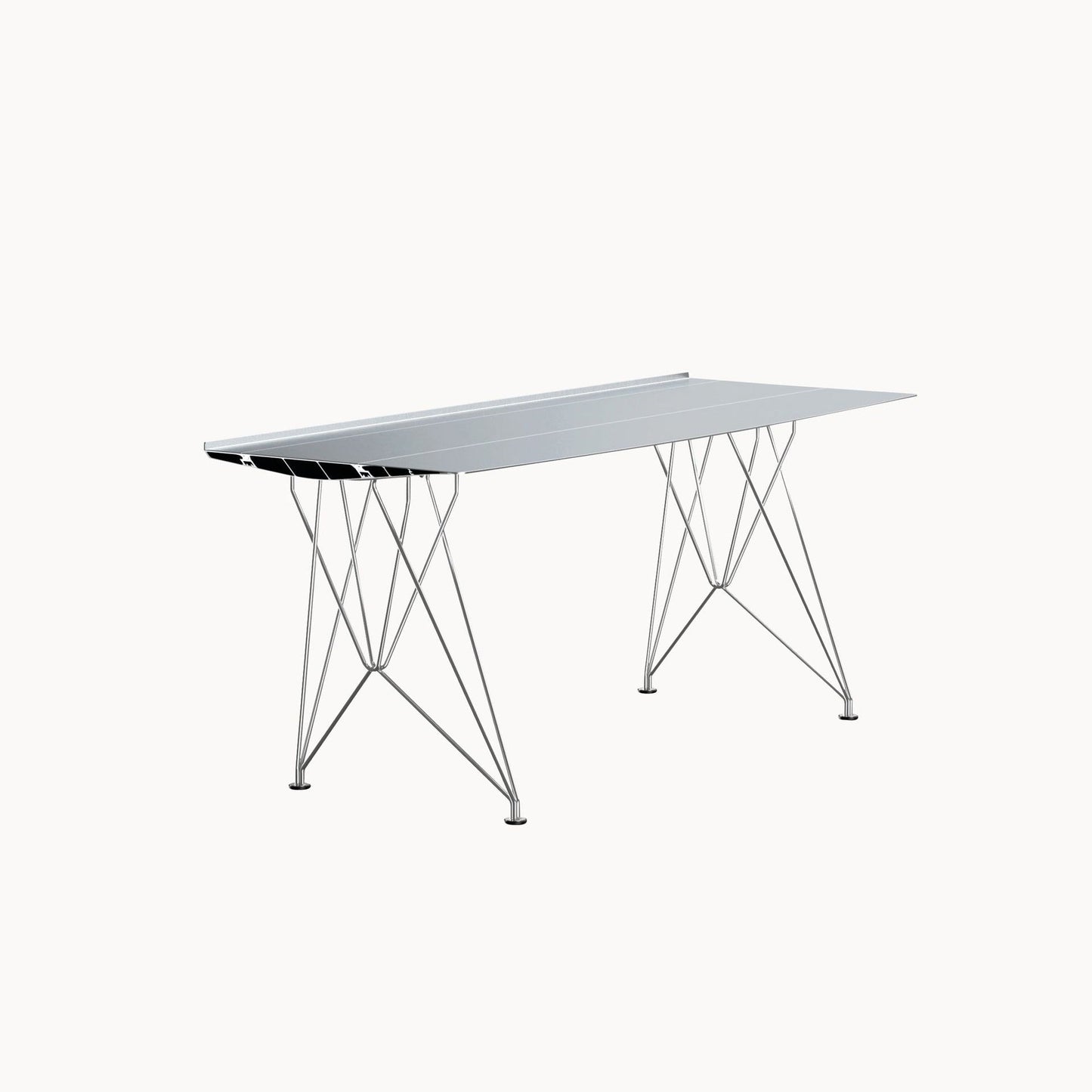 Rectangular Stainless Steel Writing Desk Table B Desk by Bd Barcelona Design