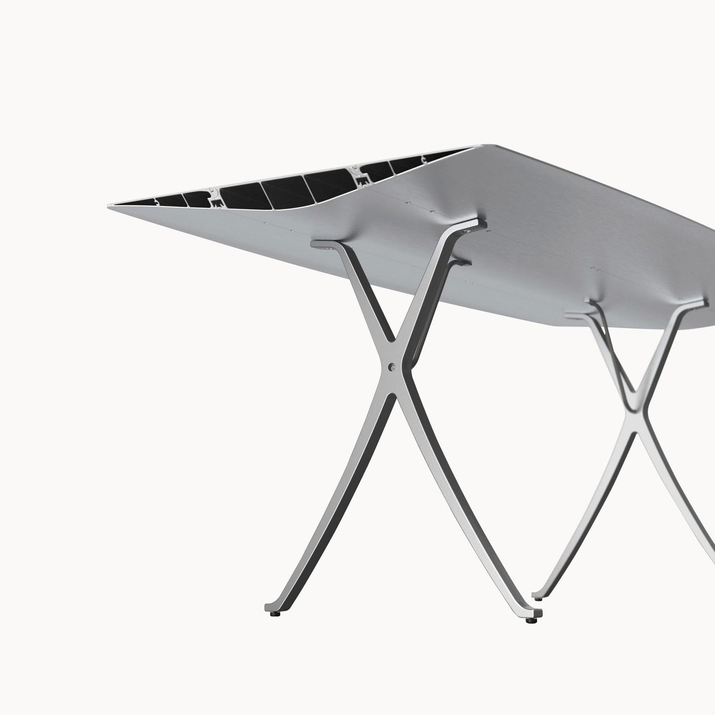 TABLE B 90 - Rectangular aluminium table