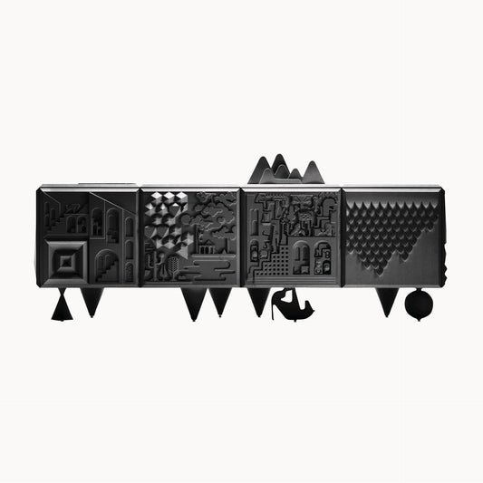 MDF Cabinet/sideboard with doors TOUT VA BIEN 4A by Bd Barcelona Design #Graphite Grey