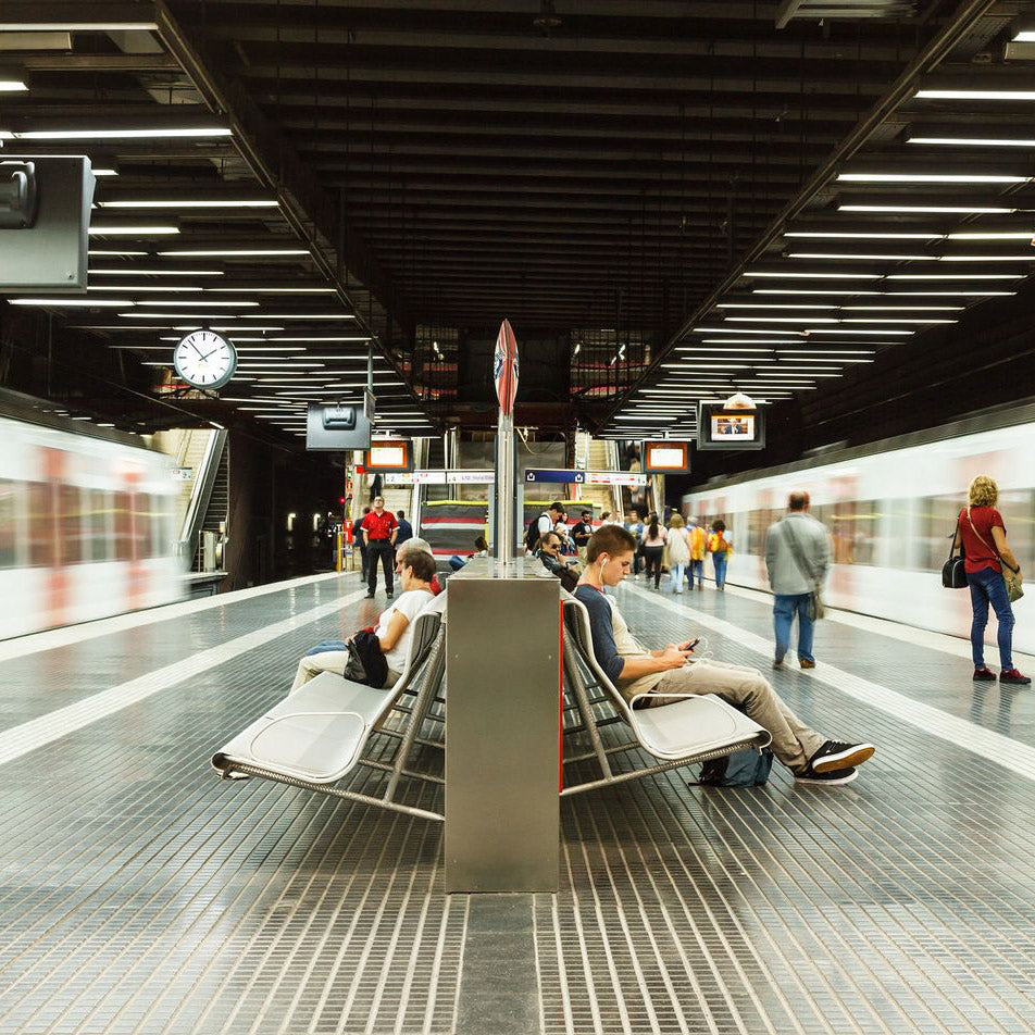 Modular Steel Bench With Back Perforano by Bd Barcelona Design