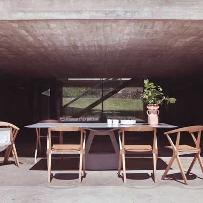 CHAIR B - Folding wooden chair with armrests, Not upholstered seat