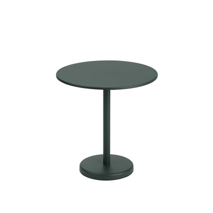 Linear Steel Café Garden Table Ø70 by Muuto #Dark Green