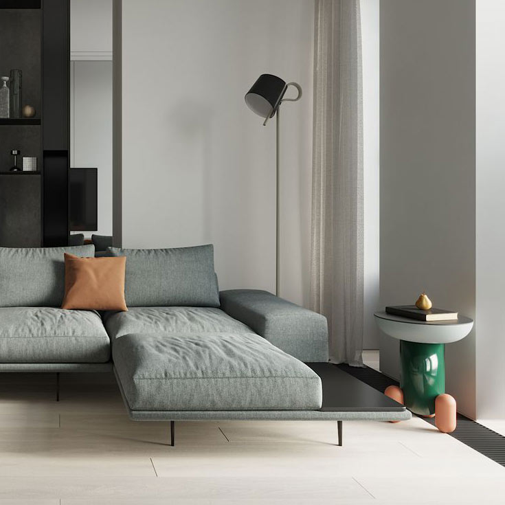 Round glass-fibre side table EXPLORER 1 by Bd Barcelona Design #Multicolor Green - V1