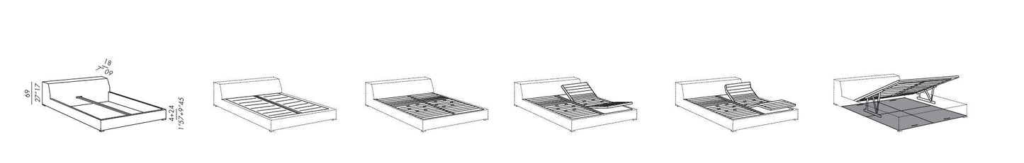 LOUIS - bed with removable cover