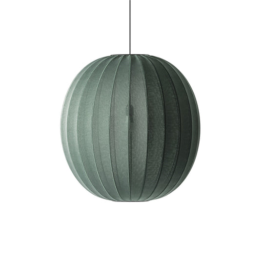 Knit-Wit Round Pendant Lamp Ø75 by Made By Hand #Tweed Green