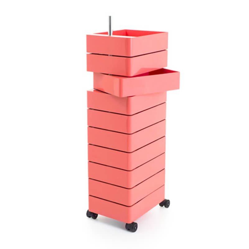 360° - ABS chest of 10 drawers with casters