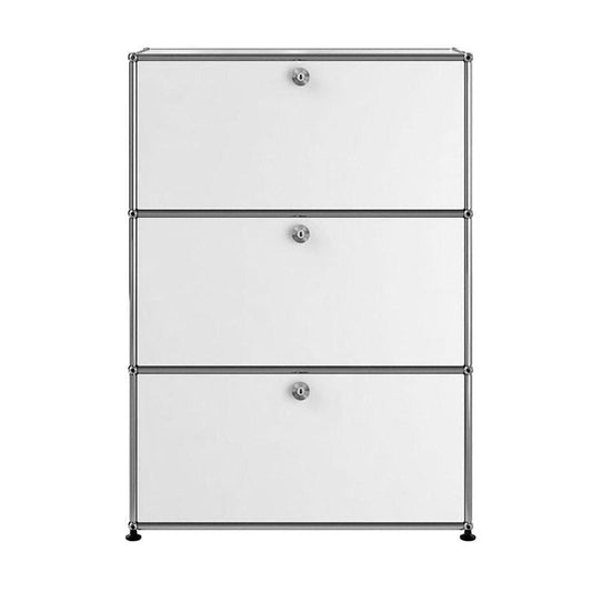 1x3 Modular Metal Highboard with 3 doors [W750XD350XH(350+350+350)] by Usm #Pure White [RAL 9010]