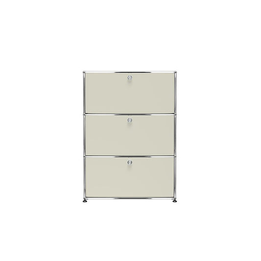 1x3 Modular Metal Highboard with 3 doors [W750XD350XH(350+350+350)] by Usm #Light Gray [RAL 7035]