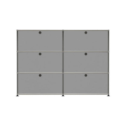 2x3 Modular Metal Sideboard with 6 doors [W(750+750)XD350XH(350+350+350)] by Usm #USM Matte Silver