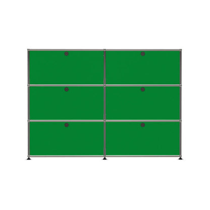 2x3 Modular Metal Sideboard with 6 doors [W(750+750)XD350XH(350+350+350)] by Usm #USM Green