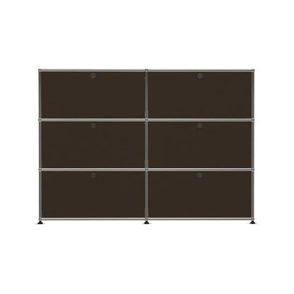 2x3 Modular Metal Sideboard with 6 doors [W(750+750)XD350XH(350+350+350)] by Usm #USM Brown