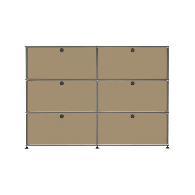 2x3 Modular Metal Sideboard with 6 doors [W(750+750)XD350XH(350+350+350)] by Usm #USM Beige