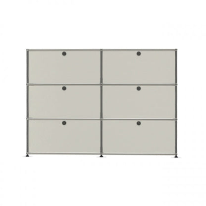 2x3 Modular Metal Sideboard with 6 doors [W(750+750)XD350XH(350+350+350)] by Usm #Pure White [RAL 9010]