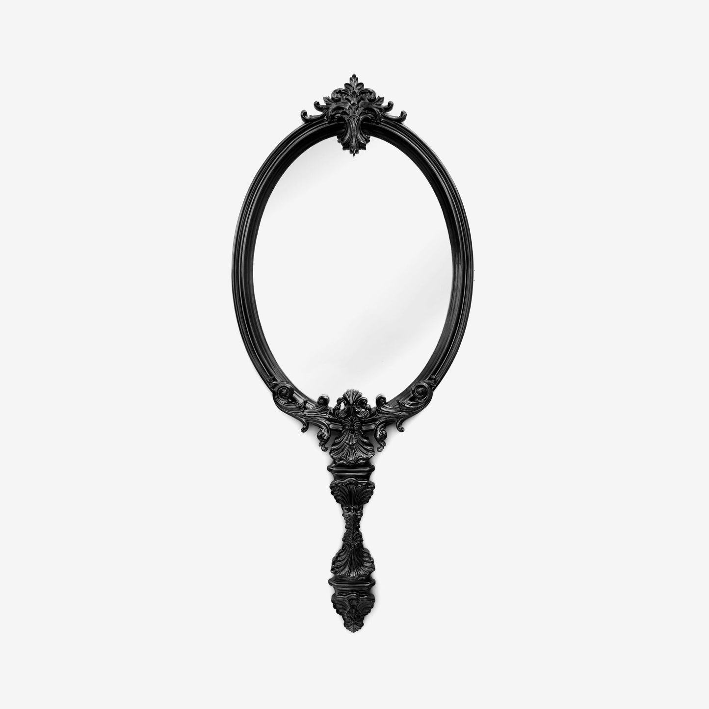 Marie Antoinette - Wall-Mounted Framed Mahogany Mirror by Boca Do Lobo #BLACK
