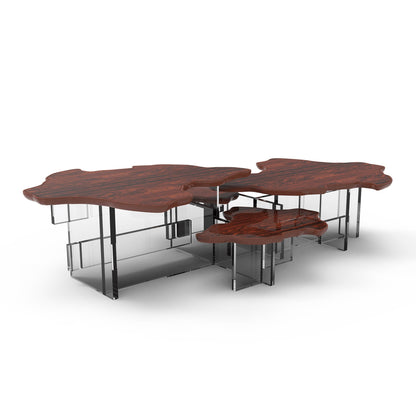 Monet - Low Metal/Wood coffee table by Boca Do Lobo #Palisander